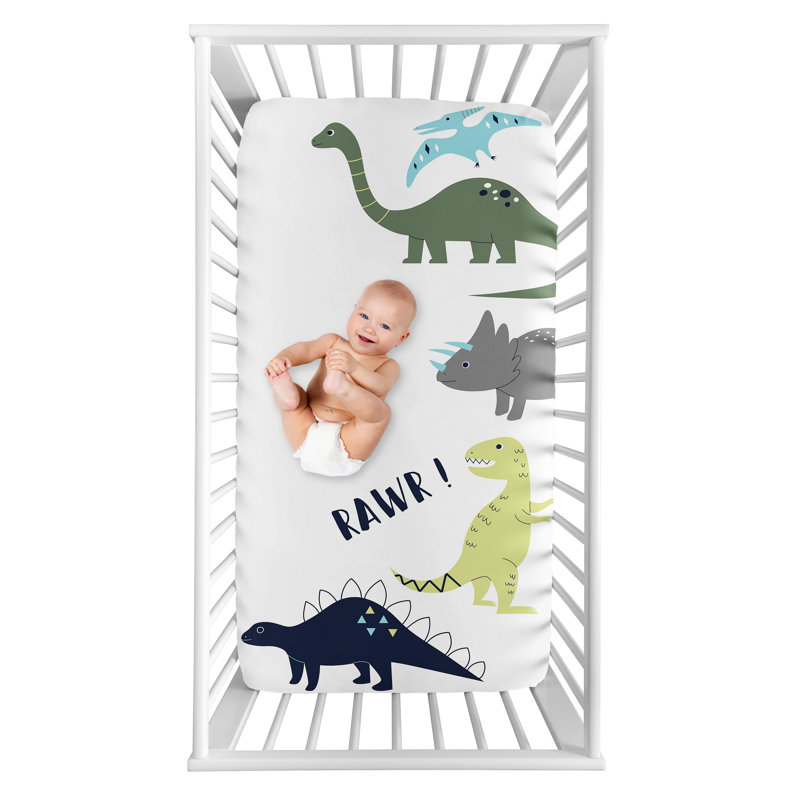 Dinosaur fitted crib sheet sale